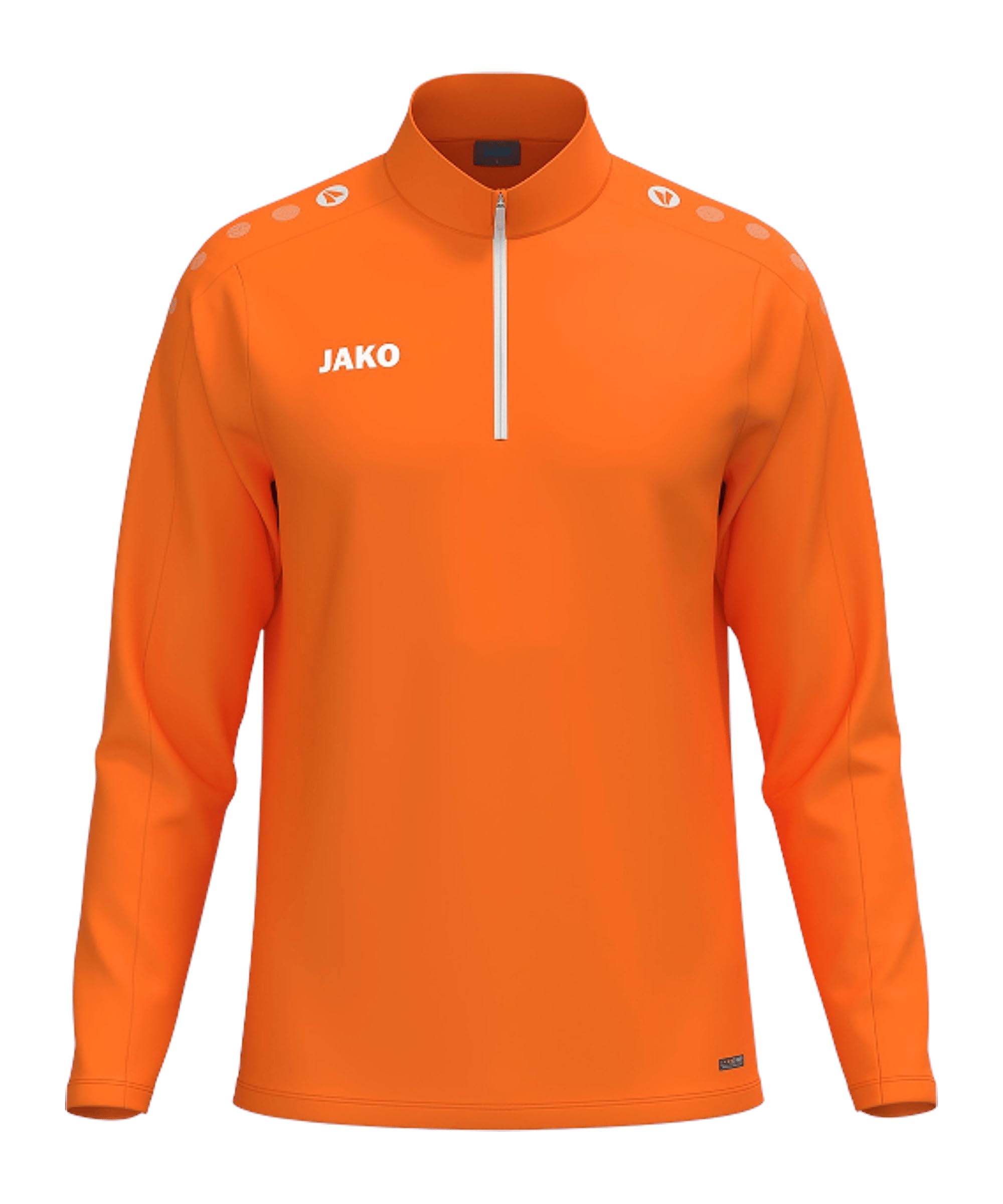 Ziptop One JAKO pull enfant orange fluo 128 pour courir au chaud et visible