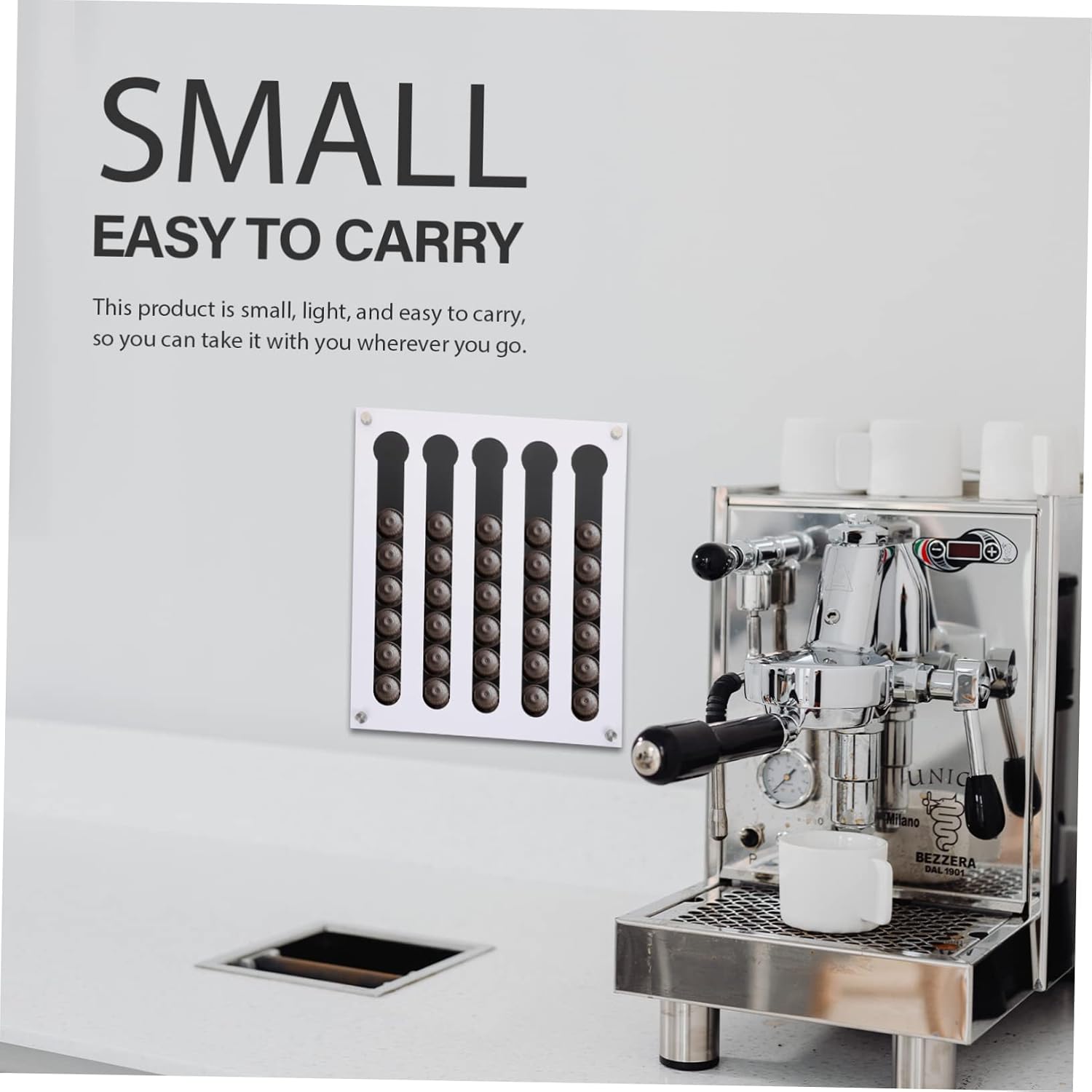 Coffee Pod Holder Wall-mounted Capsule Storage Rack Organizer Capsules Holder for Coffee Bar