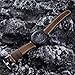 Dark Brown 22mm Genuine Leather Wristwatch Watch Band Oil Tan Vintage Strap for Men with Stainless Buckle