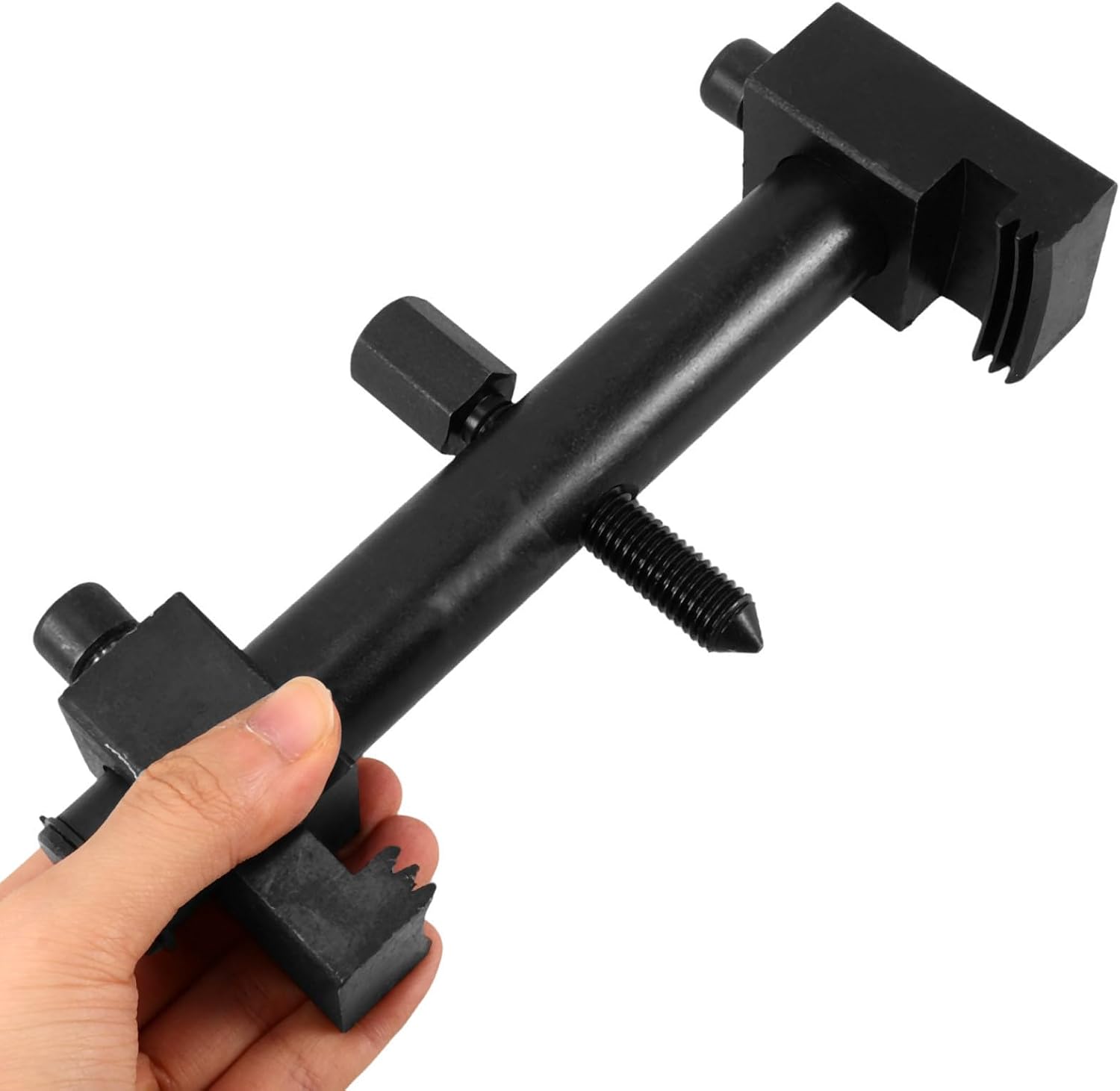 Heavy Duty Pulley Removal Tool for Crankshaft and Timing Pulleys Featuring Firm Grip and Precision Machining Steel Construction, Drive Center Screw 3/8, for Vehicles