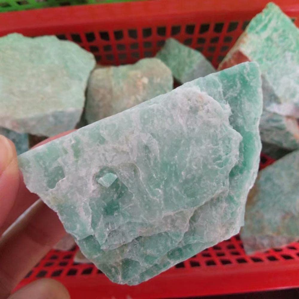 250Ct Naturale Africano Verde Amazzonite Minerale Guarigione Cristallo Pietre Grezze Pietre Preziose Ornamenti Energia Reiki Per La Decorazione Domestica