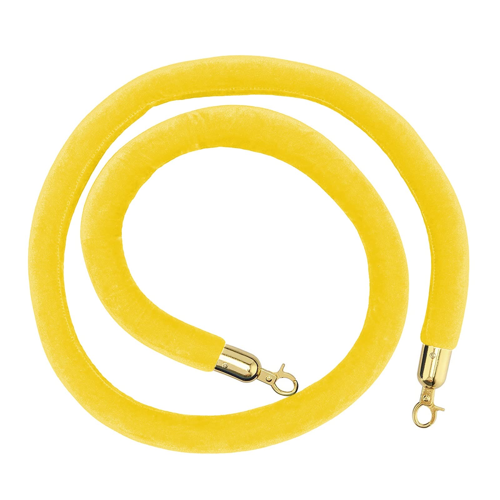 AUNANGLJSCS Rope barriers, Rope Divider,Stanchion RopeCrowd Control Ropes, Hanging VIP Queue Barrier, with Hooks, for Party Movie Theaters(Yellow,2.5M/98.4Inch/8.2Ft)
