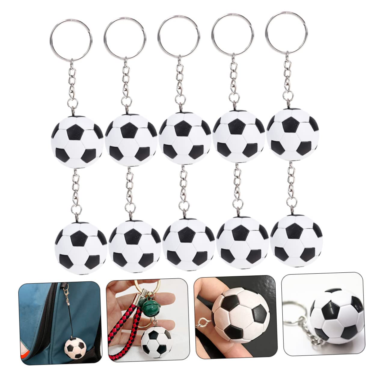 Toyvian Llavero De Futbol Fútbol Keychains Temático Fiesta A Granel Anillos Pero Deportes Colgante Colgante Llaveros Colgantes De Llavero Creativos El Plastico