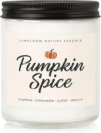 Pumpkin Candle, Hello Fall Gifts - 9oz Aromatherapy Cinnamon Pumpkin Spice Soy Wax Candle for Home Scented - Autumn Gifts for Women, Fall Decor