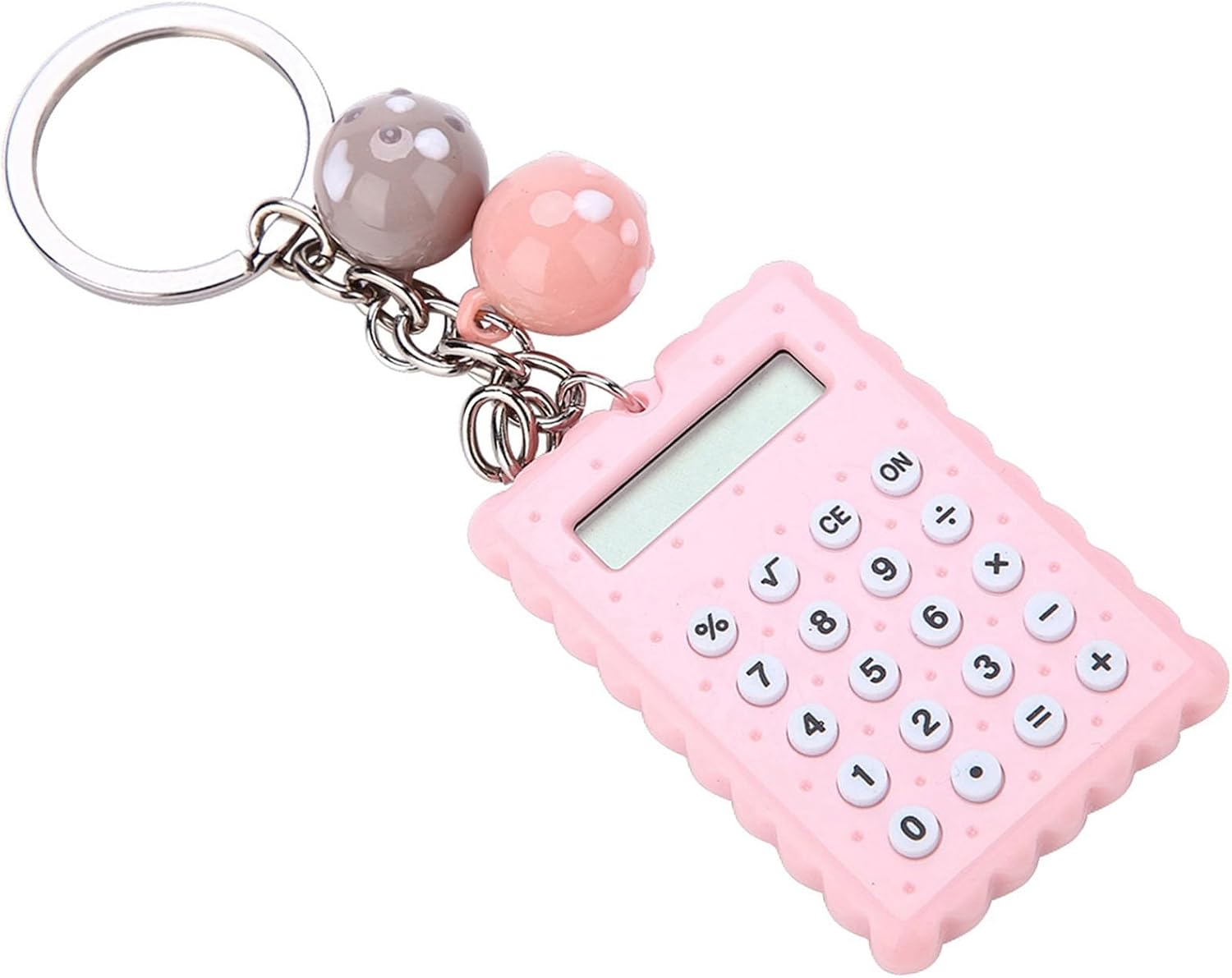 Yctze Mini Keychain Calculator in Cute Cookie, Small PocketSize, Candied Colors - for Nurses, Students, Professionals (#2)
