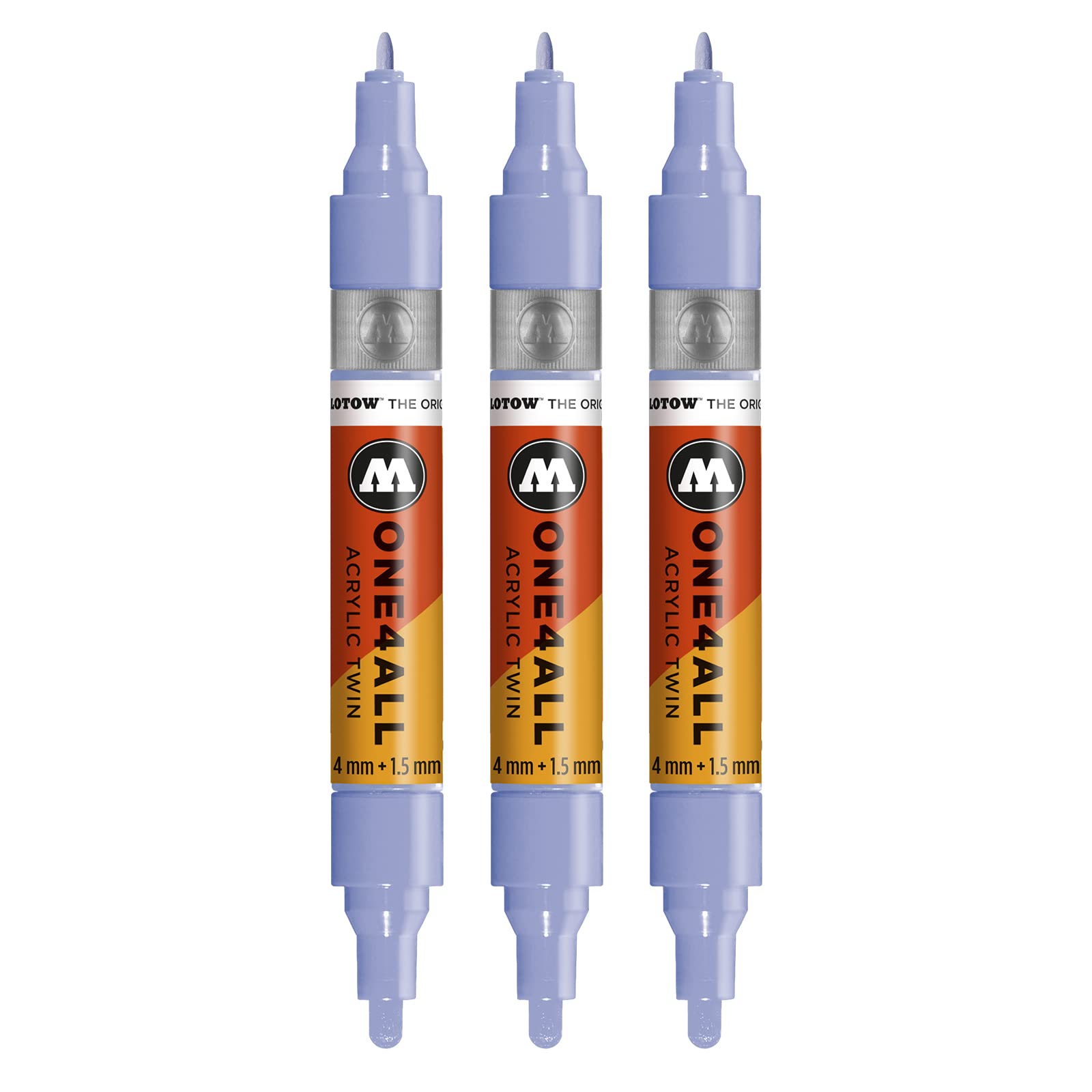 Molotow ONE4ALL Acrylic Twin Marker Pens Pack of 3 209 Blue Purple Pastel โ image 1