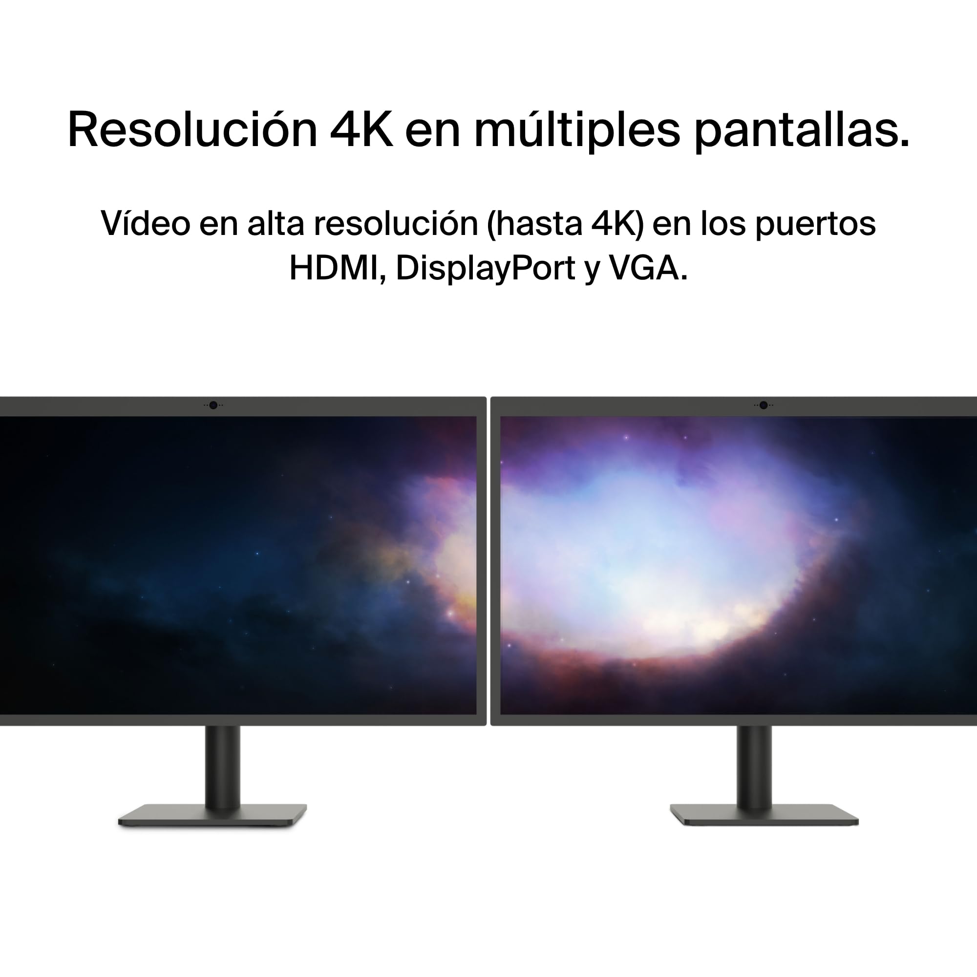 Belkin base dock USB-C multipuerto con HDMI, DisplayPort, VGA y USB-C (4K), carga passthrough PD de 100 W, 3 USB-A, 1 Gigabit Ethernet, SD/MicroSD y audio de 3,5 mm para MacBook* Pro, Air, XPS y otros