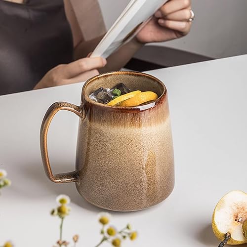 Miniatura 2 de Taza de café grande de cerámica de 24 onzas con asa, taza de café floral vintage, taza de té extra grande para oficina y hogar, apta para