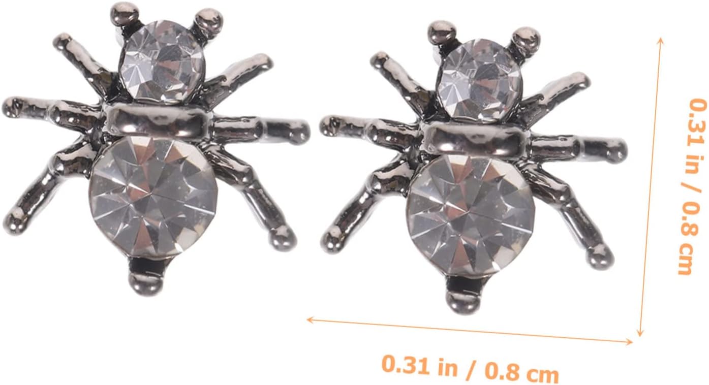 100pcs Spider Nail Art Charms Manicure Decors for Women Halloween Festive Nail Designs Unique Ornaments
