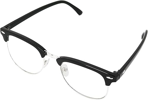 Miniatura 4 de Skeleteen Lentes transparentes para disfraz, lentes falsos con montura de cuerno, sin receta, para adultos y niños