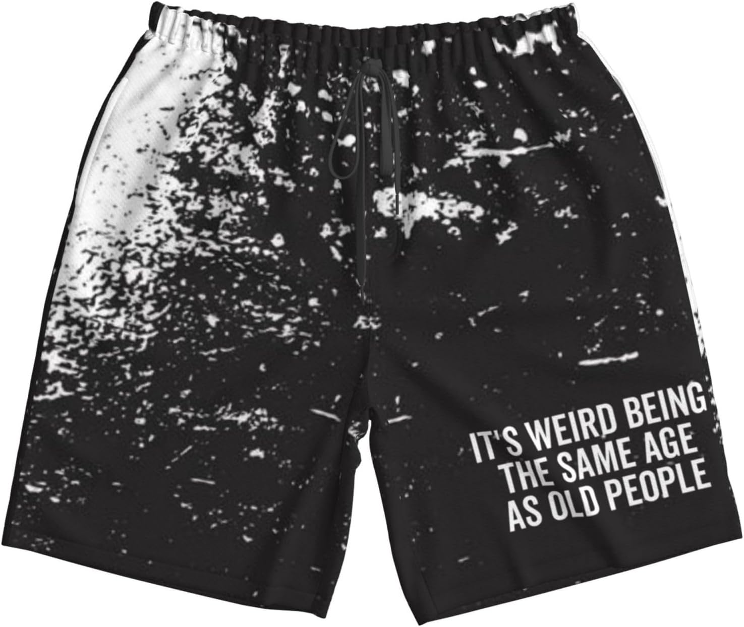 It's Weird Being The Same Age As Old People Men's Swim Trunks Board Swim Shorts Swimwear Funny Beach Shorts L