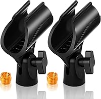 Vista 1 de 2 soportes para micrófono, soporte universal para micrófono, clip de micrófono ajustable, soporte de micrófono para soporte de micrófono, clip