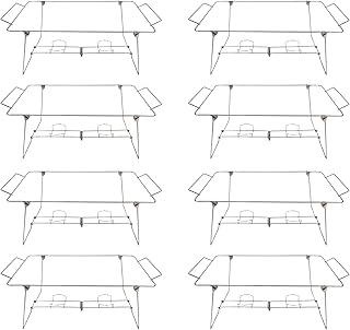 8 Pcs Buffet Wire Rack Buffet Rack, Reusable Buffet Wire Rack Chafing Stand for Catering Pan Food Dish Serving Tray Buffet Birthday Supply (Silver)