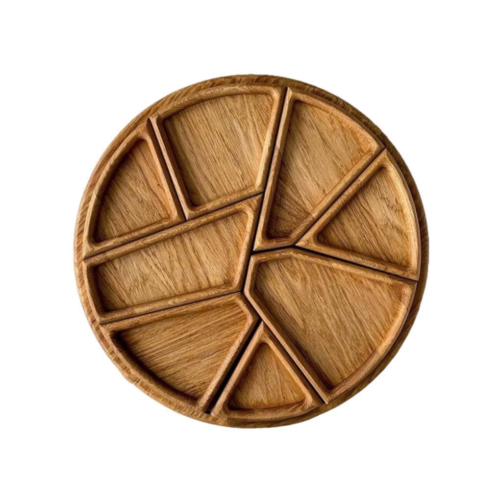 Serving Tray Wooden with Removable Dividers And Compartments for Appetizers Desserts Dinner Parties And Weddings.