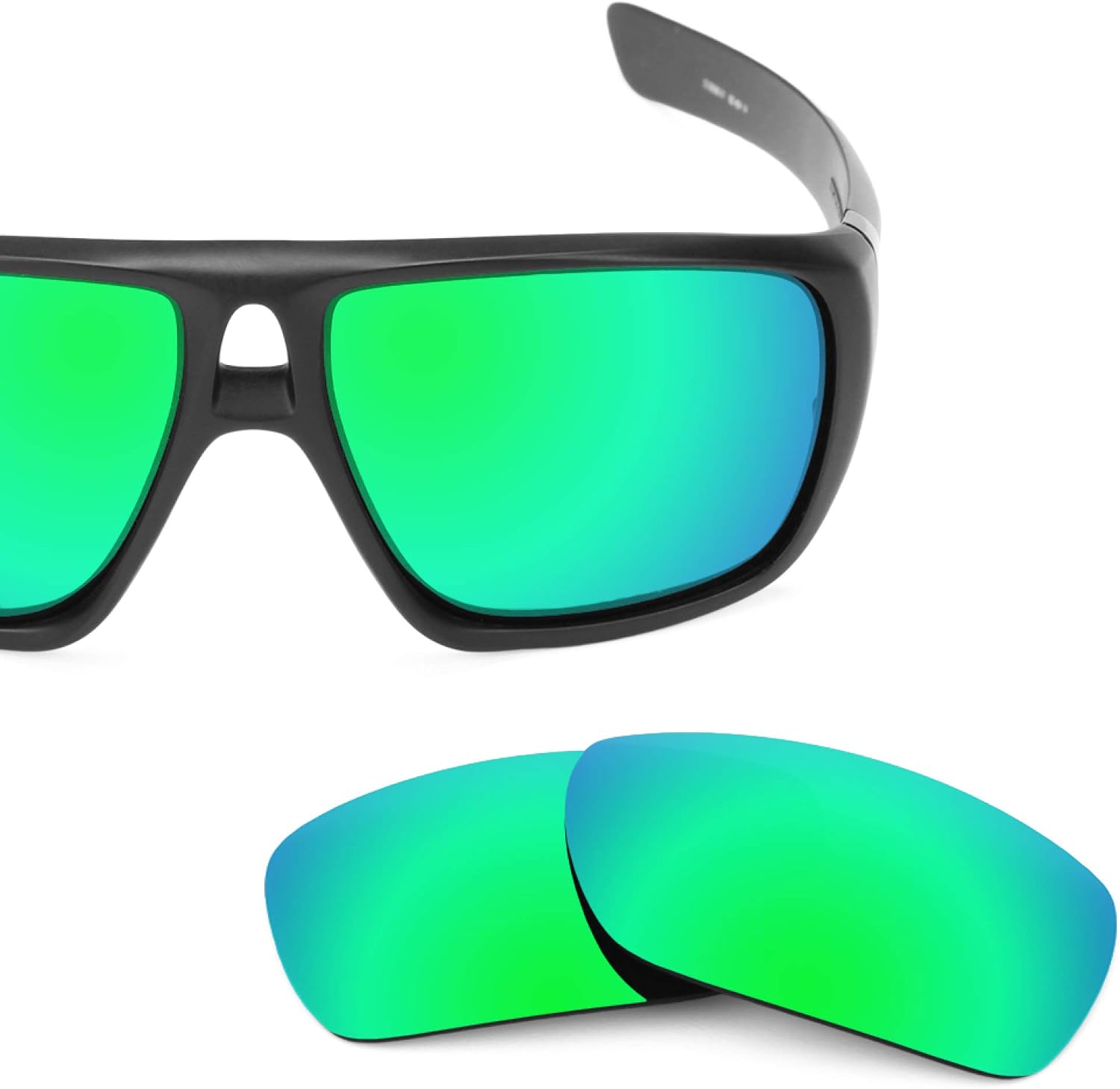 Revant Replacement Lenses for Oakley Dispatch 1 Sunglasses - Elite Polarized Mirrored Emerald Green