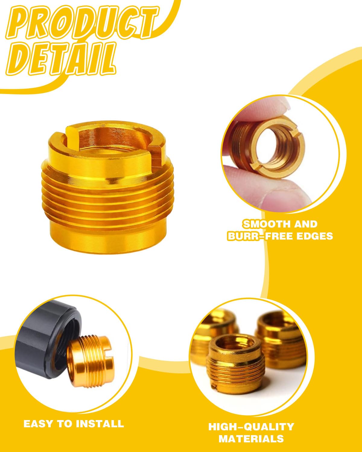 4 pezzi Adattatori Filettati per Microfono, Adattatore Asta Microfono, Adattatori da 5/8" maschio a 3/8" Femmina, Accessori per Clip per Supporto per Microfono