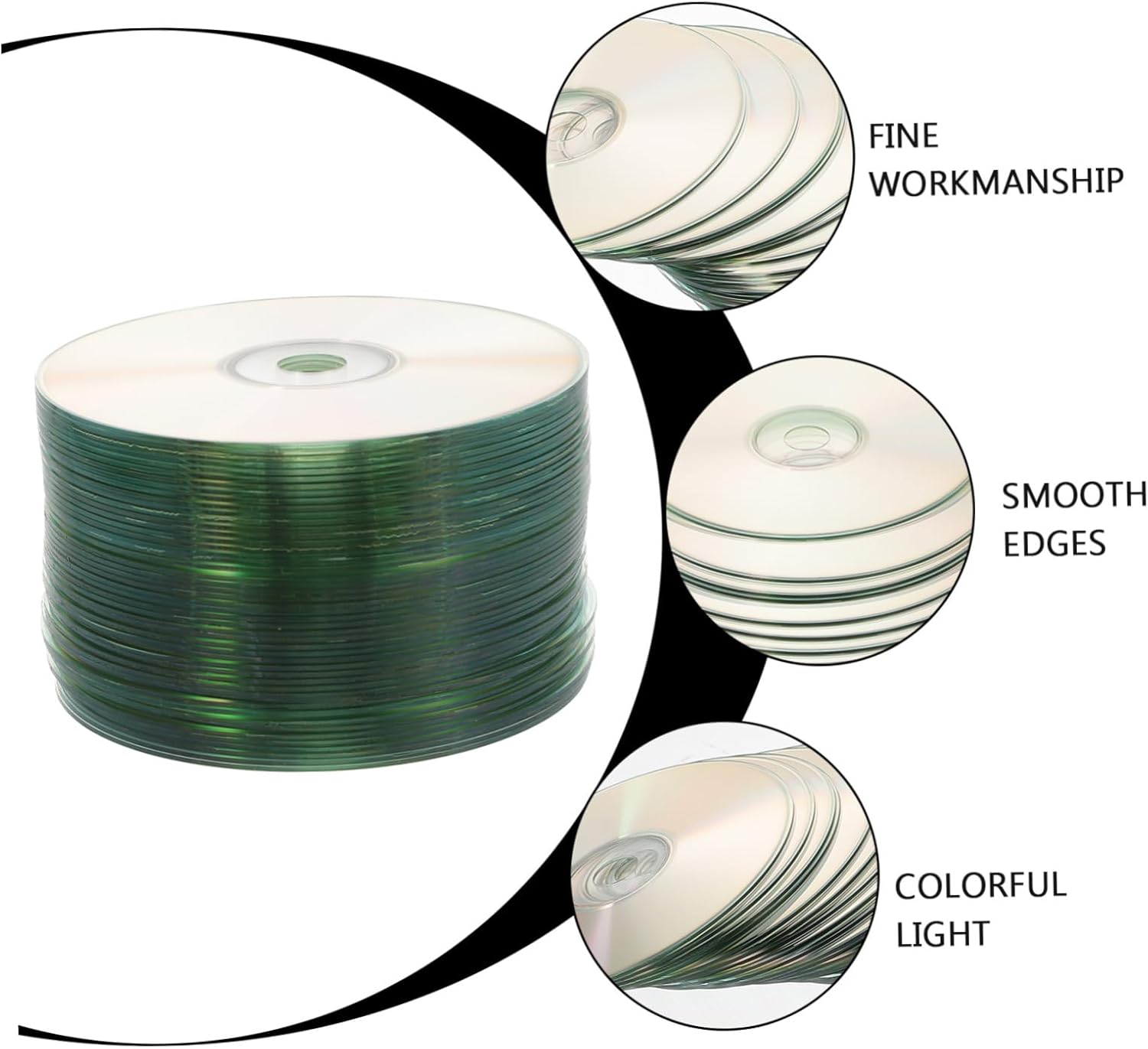Gatuida 50pcs DIY Decorative Cd Discs for Creative Crafts Double-Sided Reflective Design for Handmade Projects and Home Decoration