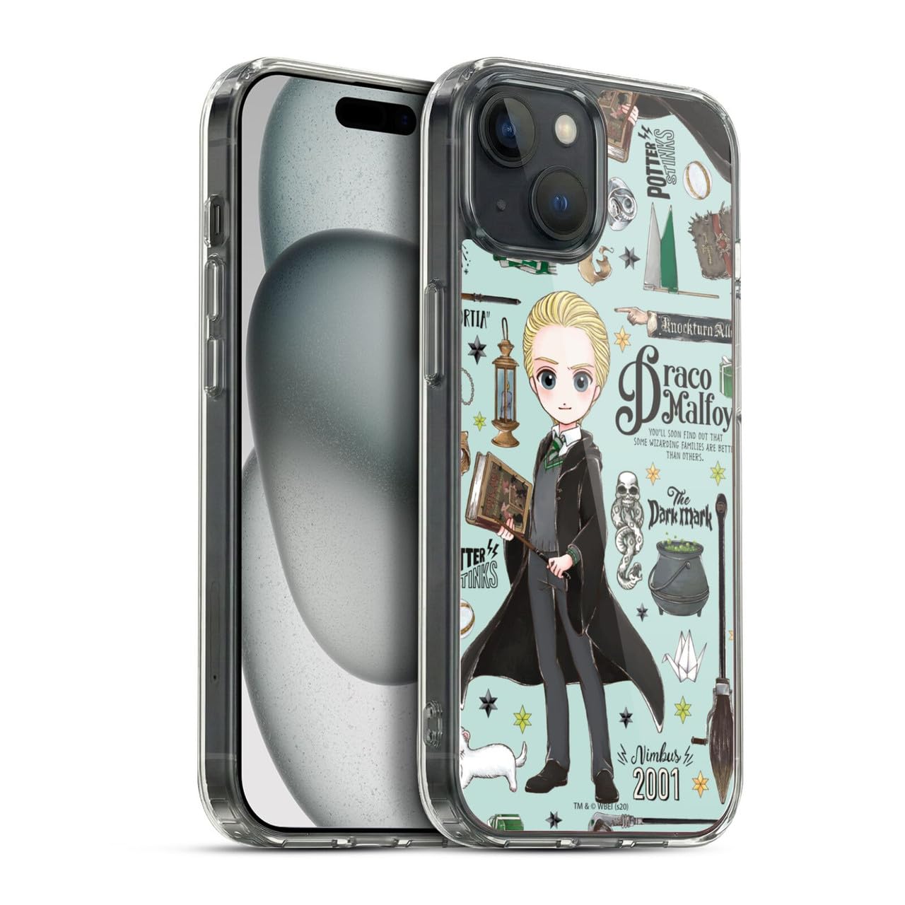 Head Case Designs Licenciado Oficialmente Harry Potter Patrón Luna Reliquias de la Muerte XXXVII Caso Funda de Gel Suave Compatible con Apple iPhone 12 / iPhone 12 Pro — view 23