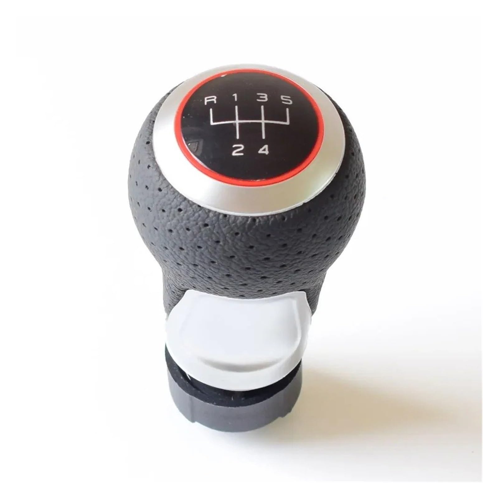 Vbbrswaad Gear Knob 12mm 5/6 Speeds Car Gear Shift Knob for A4 B6 B7 B8 for A6 S4 8K for A5 8T for Q5 8R S(Red 5Speed)