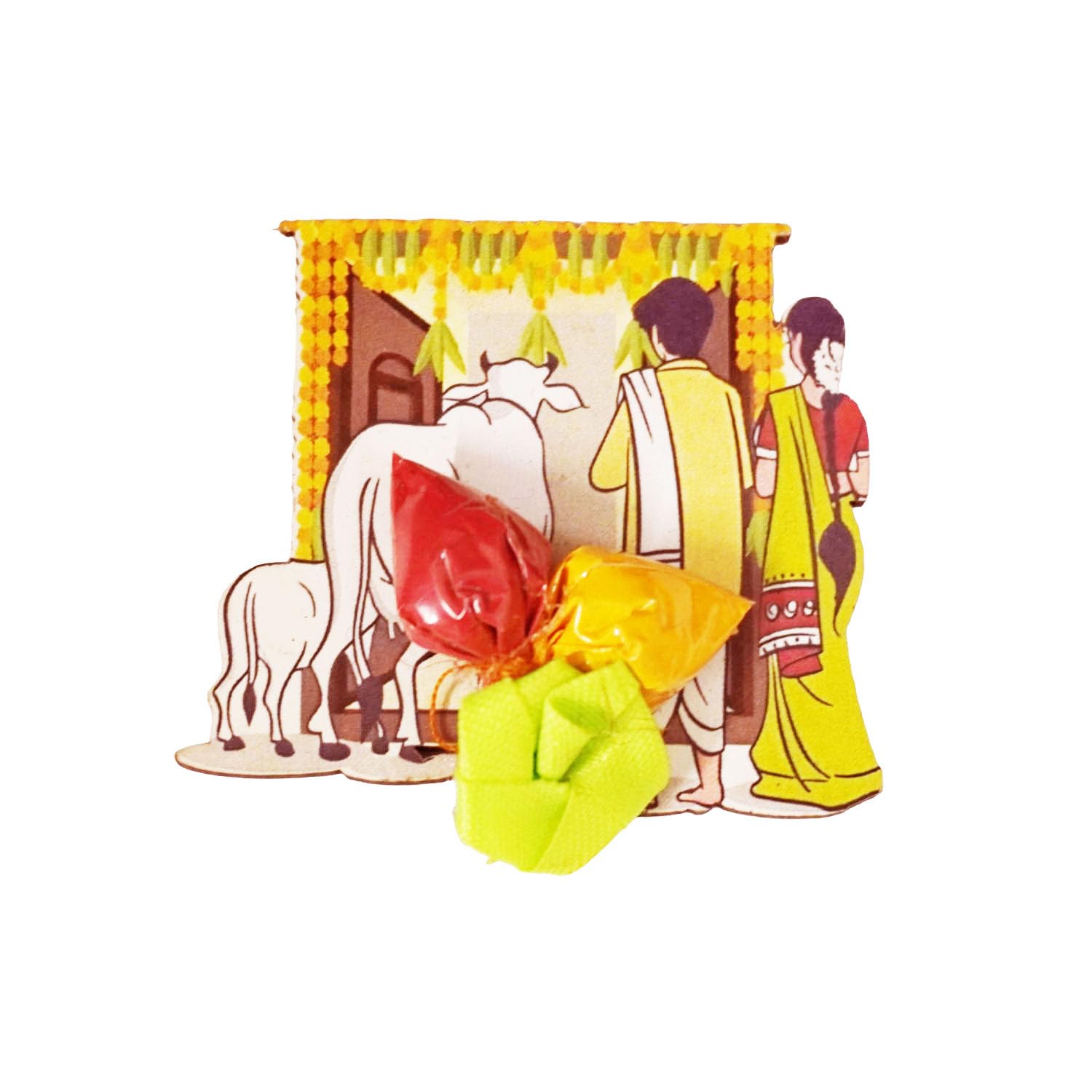 Cow & Calf MDF Small Haldi Kumkum Pouch Gift Set – Pack of 31 – Traditional Return Gifts for Pooja, Festivals, Weddings, Housewarming, Thamboolam & Auspicious Events S-image-16