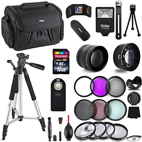 Professional 55MM Giant Accessory Bundle Kit for Nikon D3400 D3300 AF-P & DSLR Cameras, 25 Accessories for Nikon Cover