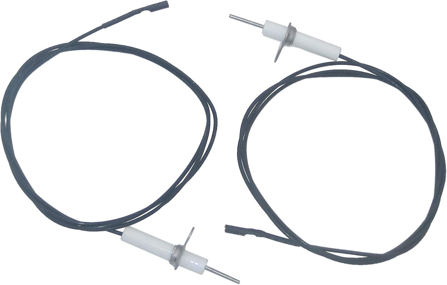 Meter Star 2Pc 38" Ignitor Wire & Ceramic Electrode Assembly Replacement,Ignition Electrode Can DIY Bending for Gas Burner Ceramic Spark Plug Ignition Electrode Replacement : Patio, Lawn & Garden