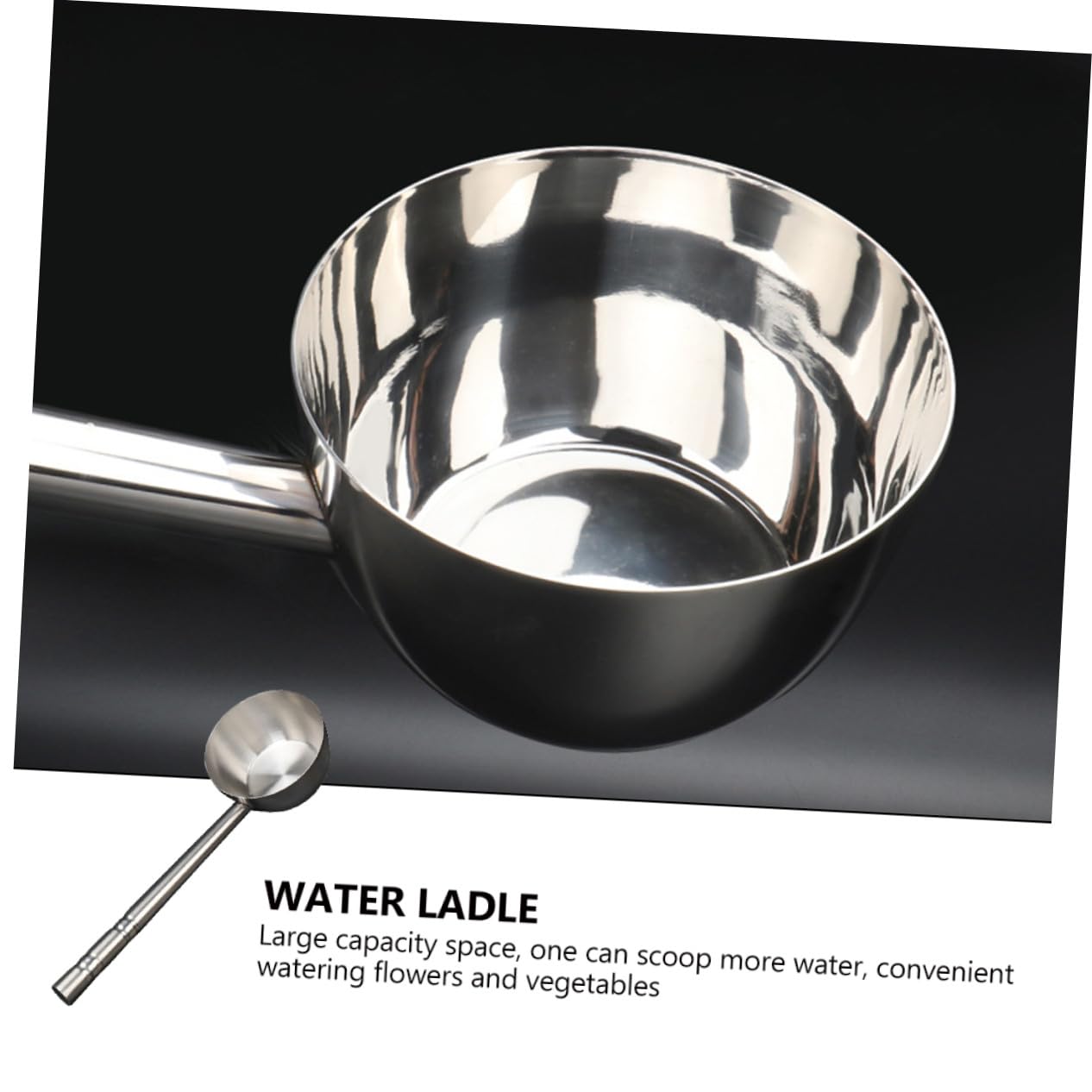 Louche à Eau à Fond Plat en Acier Inoxydable, Grand Format