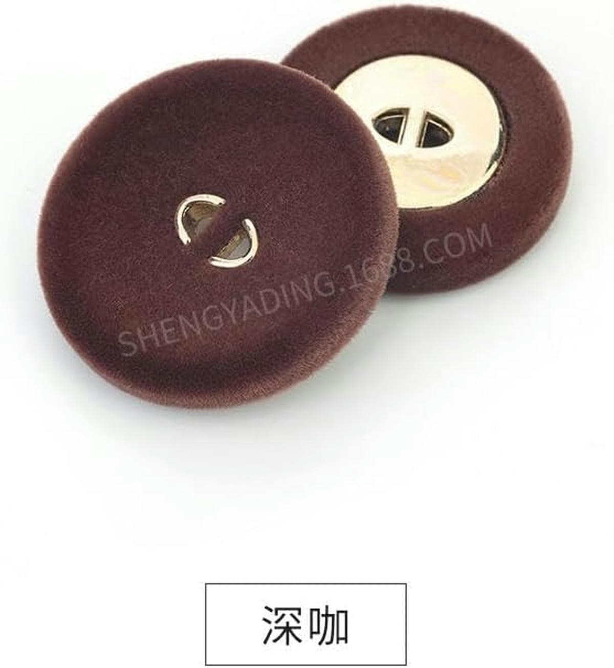 18/20 MM 100 pièces 4 trous boutons ronds recouverts de tissu boutons de velours pour vêtements artisanat couture grands boutons en résine-jaune-28L = 18,0 MM