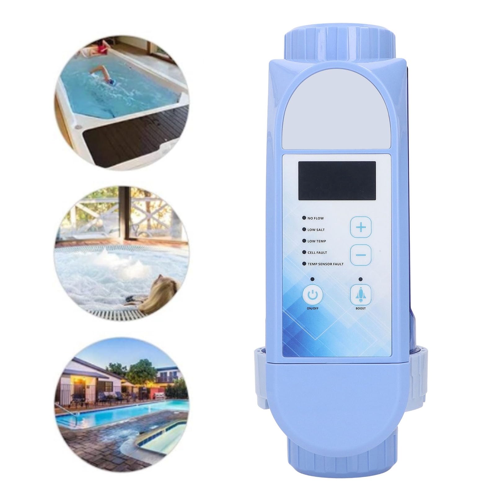 GOWENIC Clorador Salino Automático para Piscinas |Generador de Cloro de 2700-4500 Ppm con Autoadaptación y Autolimpieza, Control Inteligente a Través de y Smart Life (CE Pro 4)