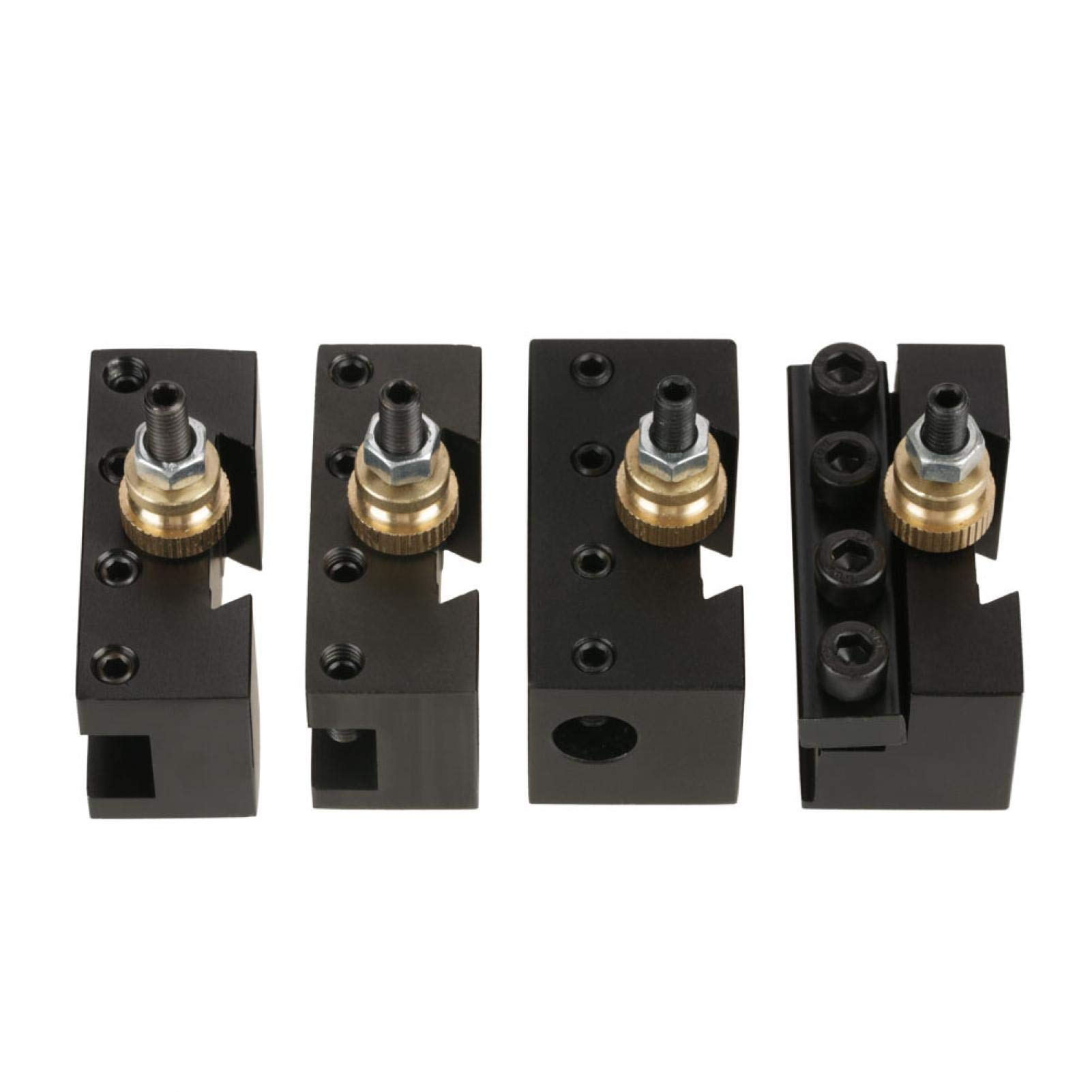 Power Tornio Set di accessori porta attrezzi in lega di alluminio resistente a cambio rapido, mini tornio e kit di supporto, completo multifunzione per tornio macchina utensile di tenuta