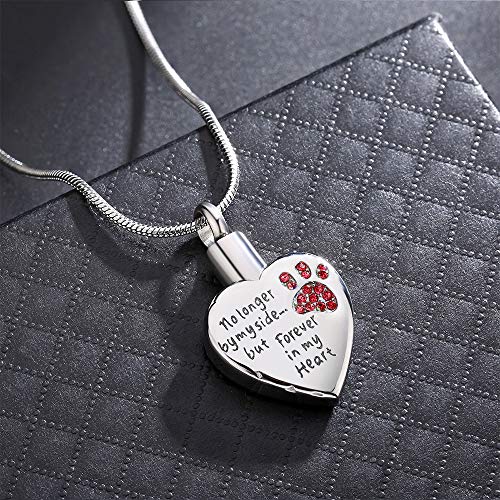 Colar com pingente de urna memorial impermeável Eternal M. Joia de cremação para cinzas para cães, g