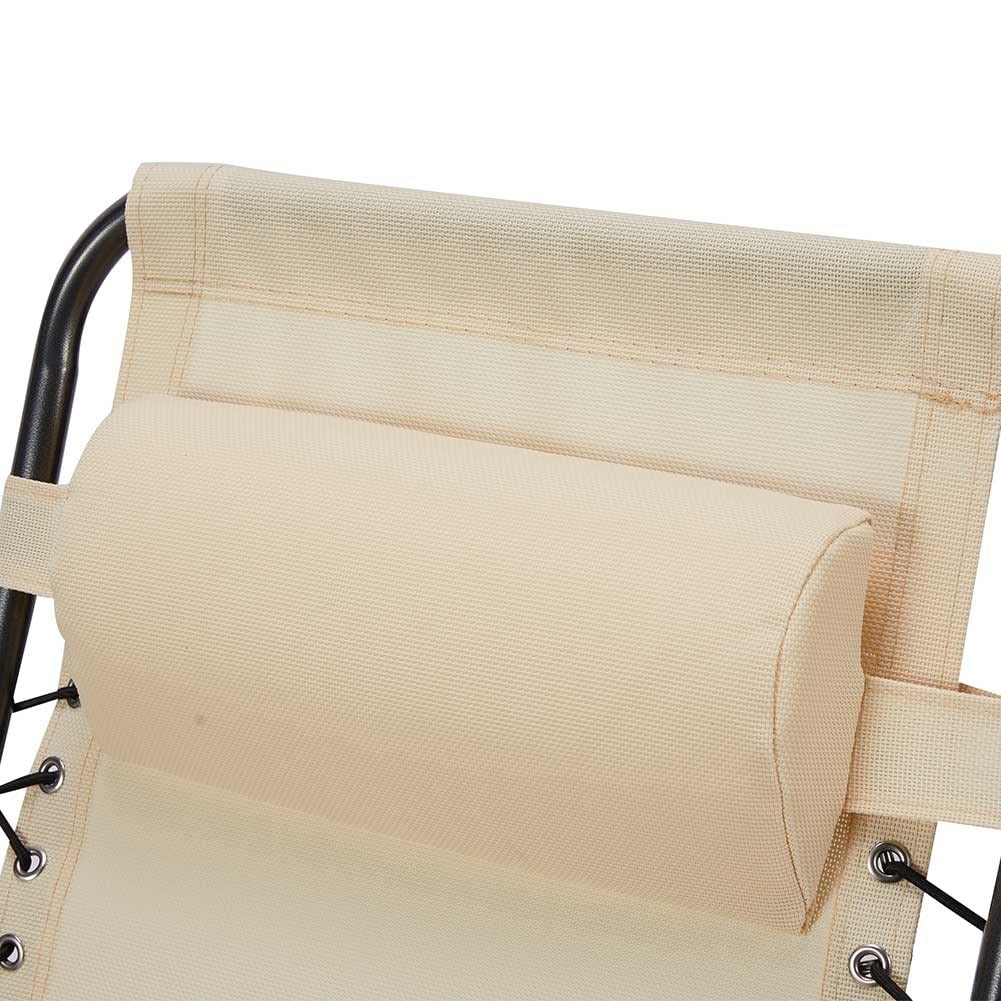 BAKAJI Sedia gravità Zero Sdraio da Giardino Poltrona Relax Pieghevole Salvaspazio Tubolari Acciaio 22mm Reclinabile Tessuto in Texilene Traspirante, Mare Spiaggia Piscina Arredo Esterno (Beige)