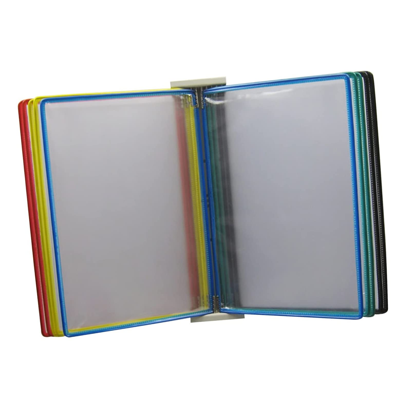 MYUYEE Wall Mount Reference Organizer - Catalog Display Rack, 10 Double-Sided Panels, A4 Letter-Size Wall Mounted Reference System, For Offices, Workshops, Exhibition Halls, Hot(Color)