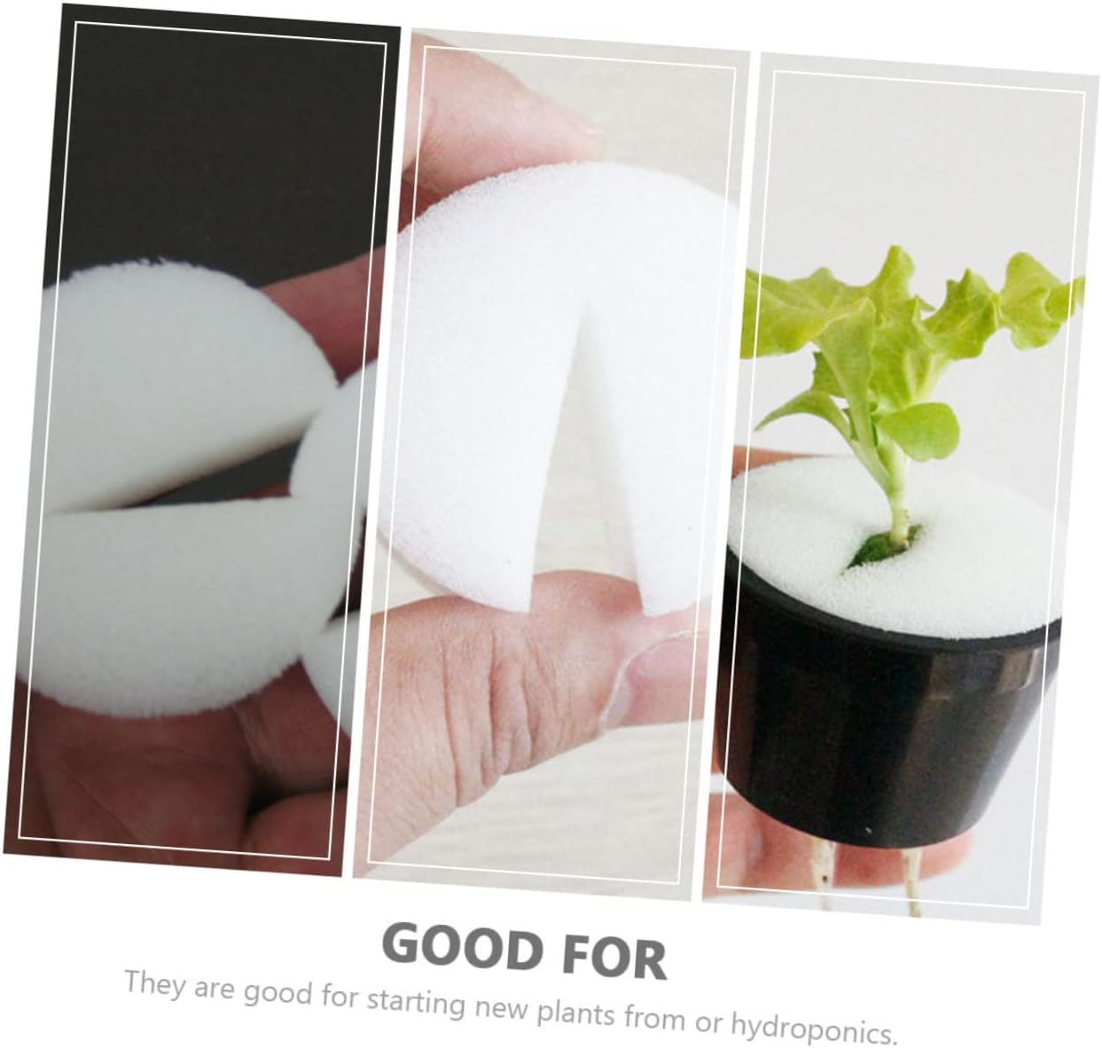 VICASKY 165pcs Hydroponic Planting Sponges Soilless Gardening Tools for Use for Germination and Vegetable Cultivation Efficient Clean Cultivation