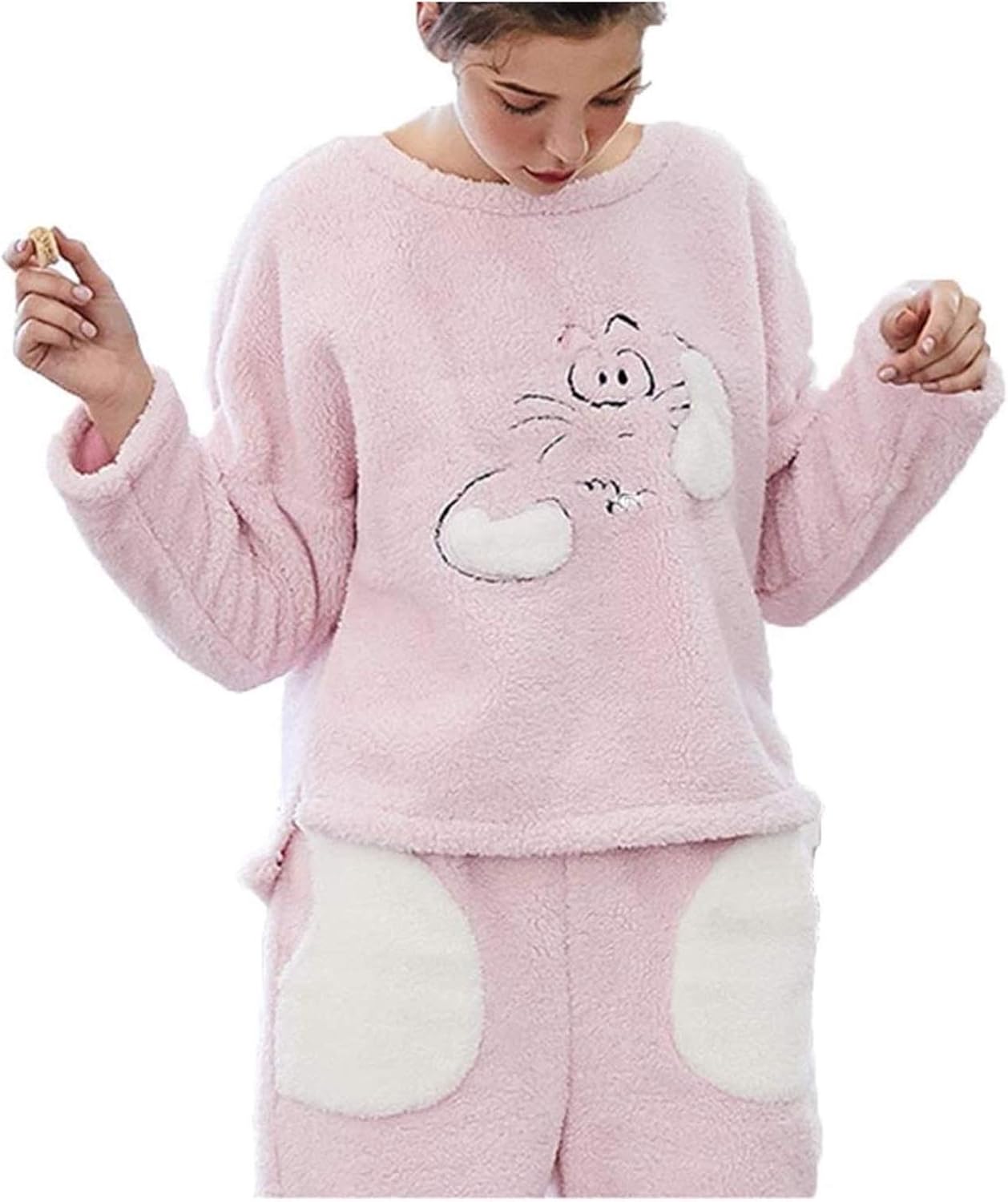 MVAH Store Ladies Pajamas, Ladies Winter Pajamas Set, Cartoon Picture