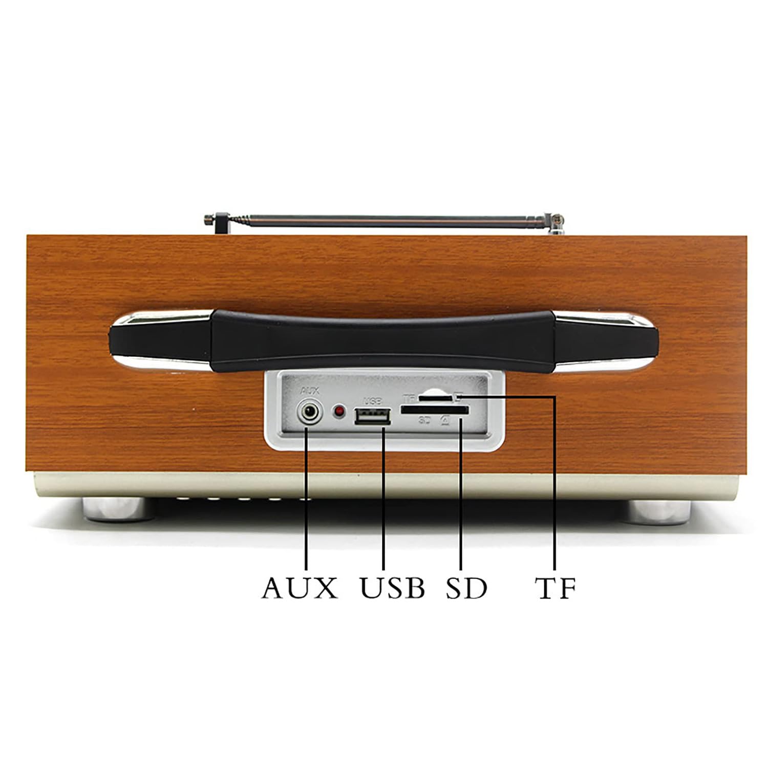 Radio Bluetooth, Radio FM, Radio Cassette Retro, Radio DSP, Reproducción Estéreo, Soporte para Tarjeta TF/Reproducción SD/USB, Estilo Retro Clásico, Recargable por USB
