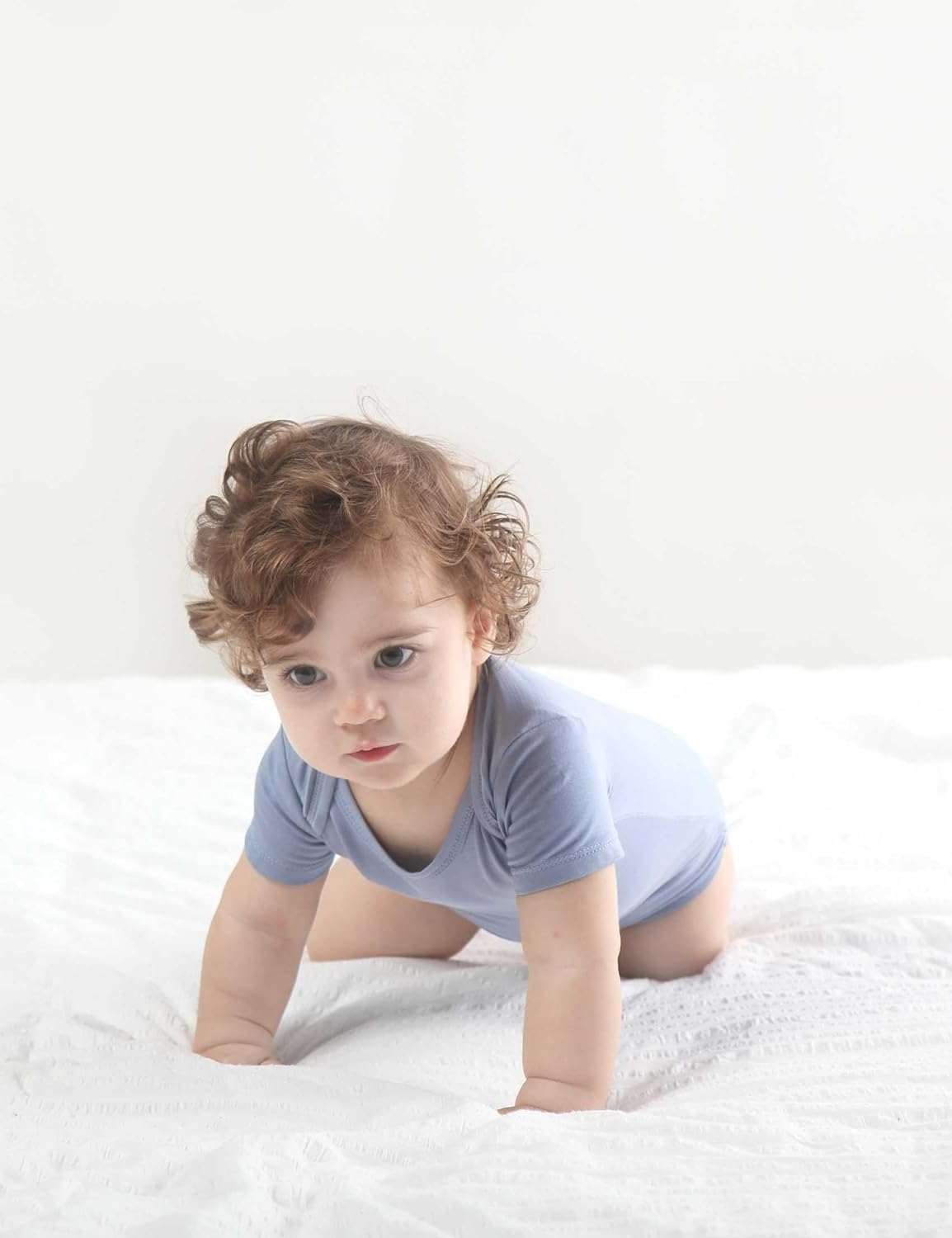 Baby Solid Bodysuit - Super Soft Rayon made from Bamboo - Short Sleeve Long Sleeve Newborn Infant Boy Girl - 5-Pack - Image 3