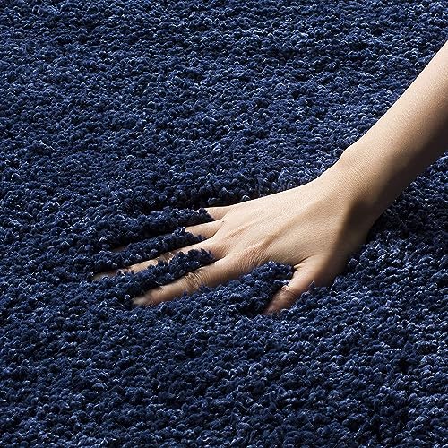 Image of Shaggy Floor Carpets for Living Room, Elegant Bed Side Runner, Modern Carpets for Bedroom, Guest Room Carpet,Sofa Area Office Carpet,(6x9 Feet, Blue)