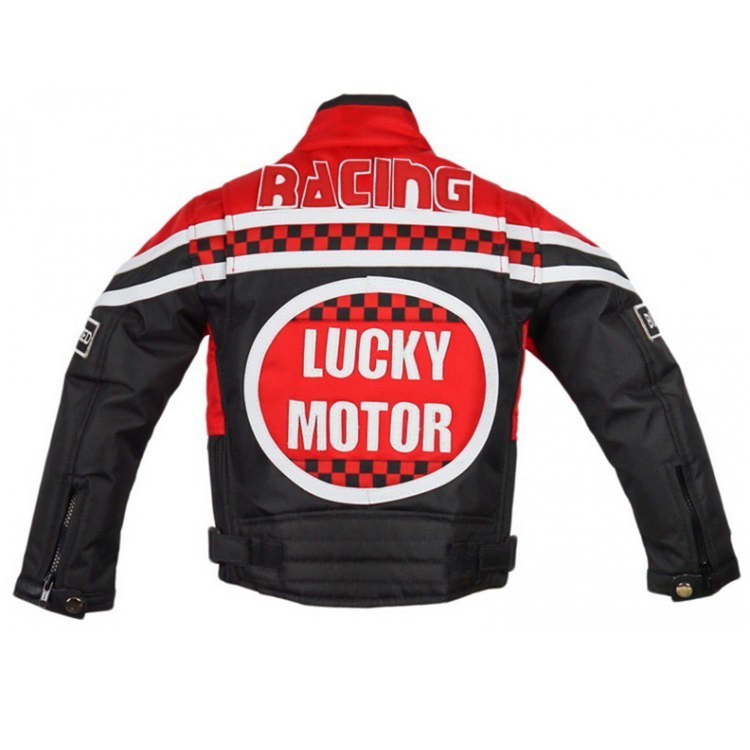 MDM Chaqueta Racing para niños en rojo, chaqueta de moto textil