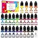 Riclahor 24 Epoxidharz Farbe Flussig - Epoxidharz Set, Resin Farbe Epoxid Farbe für Resin Set DIY Schmuckherstellung Konzentriertes UV Harz Farbpigment für Farben, Harz Kunst Kunsthandwerk, je 10ml