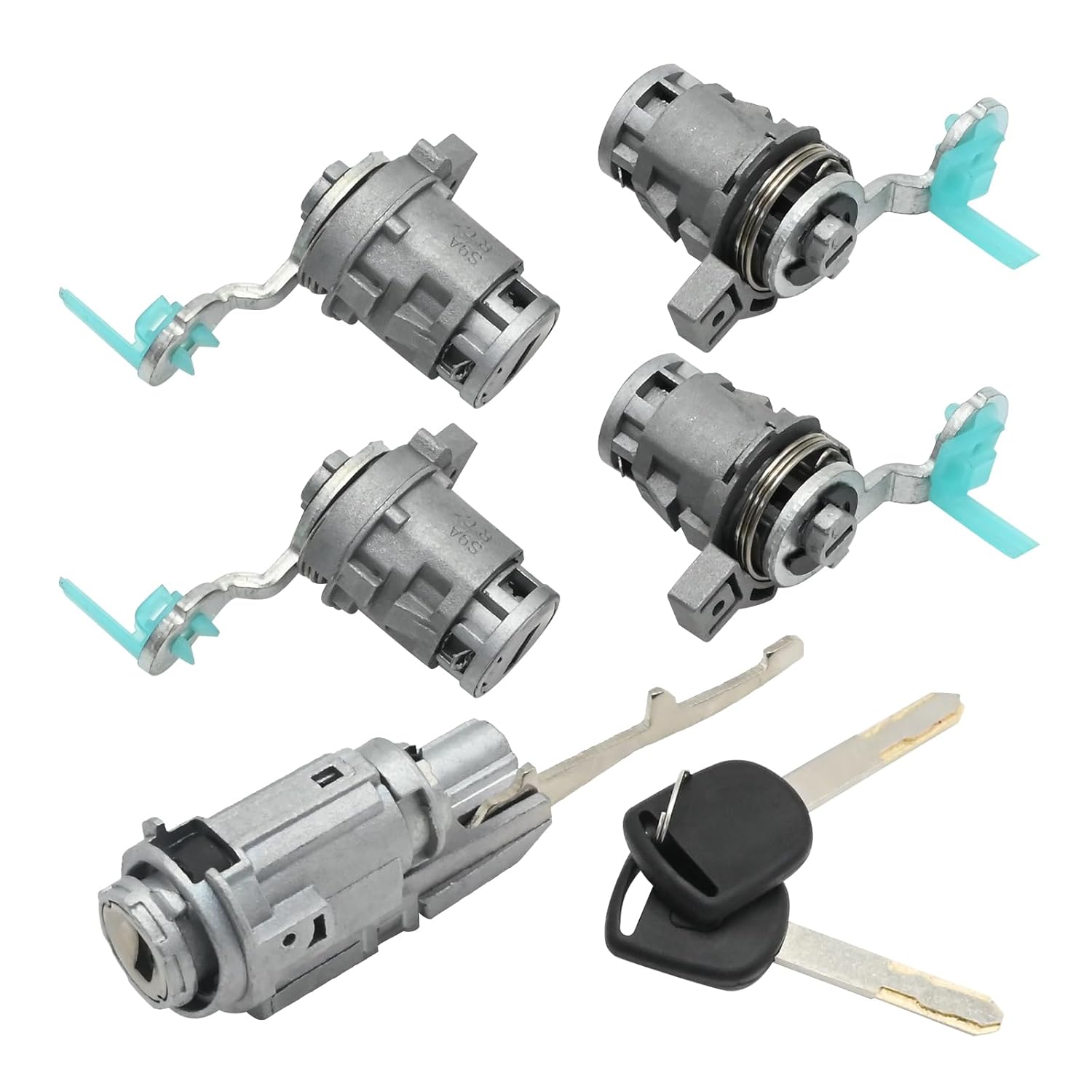 Ignition Switch Door Trunk Lock Cylinder Set Fits for Honda Civic 2003-2005 CR-V 2002-2006 Element 2003-2011 S2000 2004-2005 Replaces 06351-TE0-A11, 72145-S73-003, 72146-S73-003