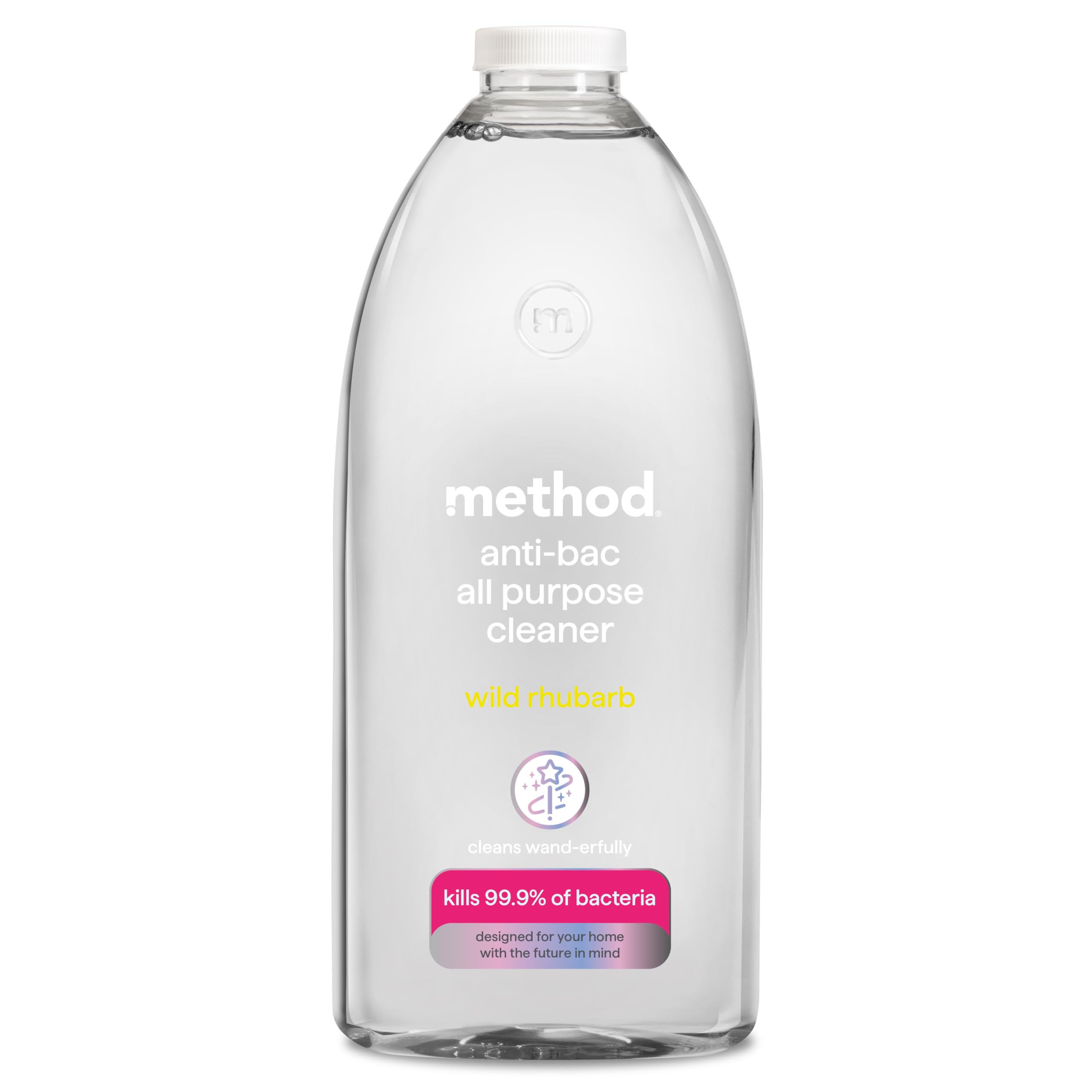 MethodAntibacterial Spray Refill, All Purpose Cleaner, Powerful Formula Kills 99.9% of Bacteria, Wild Rhubarb Scent, 1 x 2L