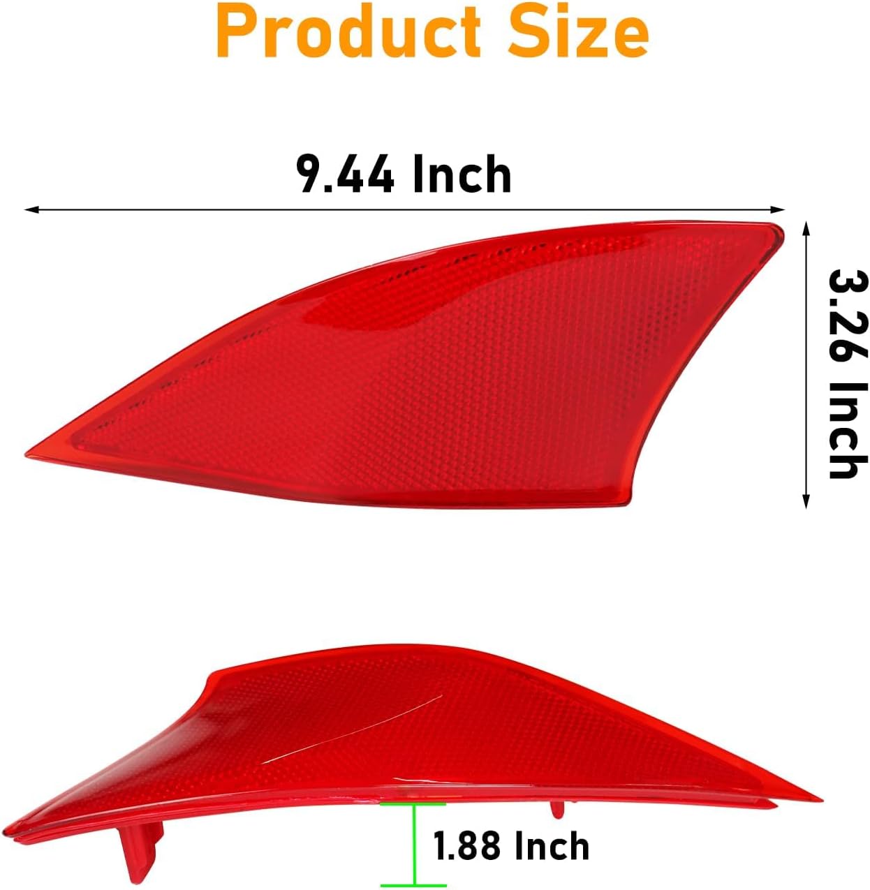 Rear Bumper Reflector Compatible with Lexus IS250 2014-2015 IS350 2014-2016,Left Driver & Right Passenger Side Red Marker Trim for 8192053051 8192053050,Back Reflector Light W/O Bulb,1 Pair