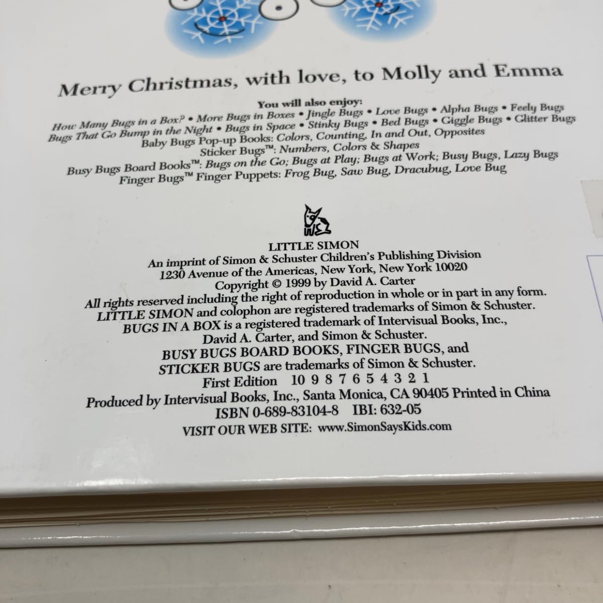 The 12 Bugs of Christmas: A Pop-up Christmas Counting Book by David A. Carter (David Carter's Bugs)