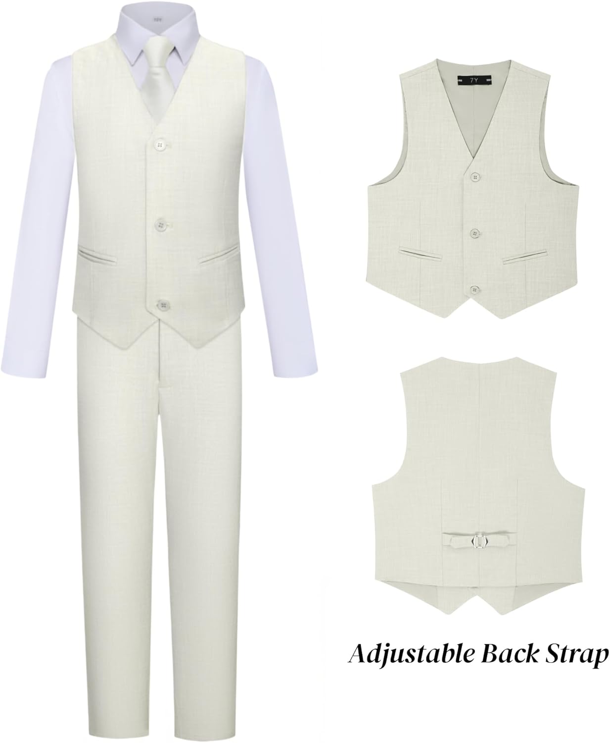Boy Suit for Kids Formal Tuxedo Set 3 Pieces Teen Boys Dress Suits for Wedding Graduation