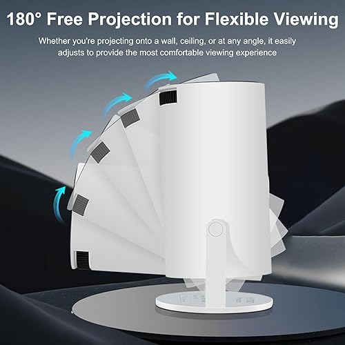 Miniatura 6 de Portable Projector, Lumi beam 180 Mini Projector with Android 11, WiFi 6 & Bluetooth 5.0, Auto Keystone Correction, HD Smart Home Theater for