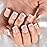 EchiQ Square Short Nude Pink faux ongles Thickened White Rounded Line Stroke French acrylic false nails Manicure Nails for every occasion Daily fake nails