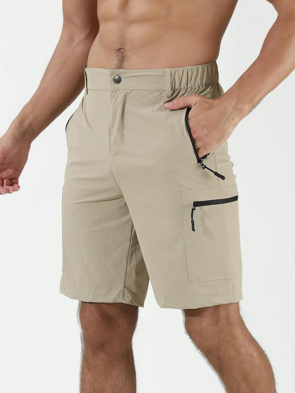 Suwangi Mens Hiking Cargo Shorts Quick-Dry Outdoor Athletic Short Travel Fishing Golf Tactical Short for Men with Multipocket - Image 3