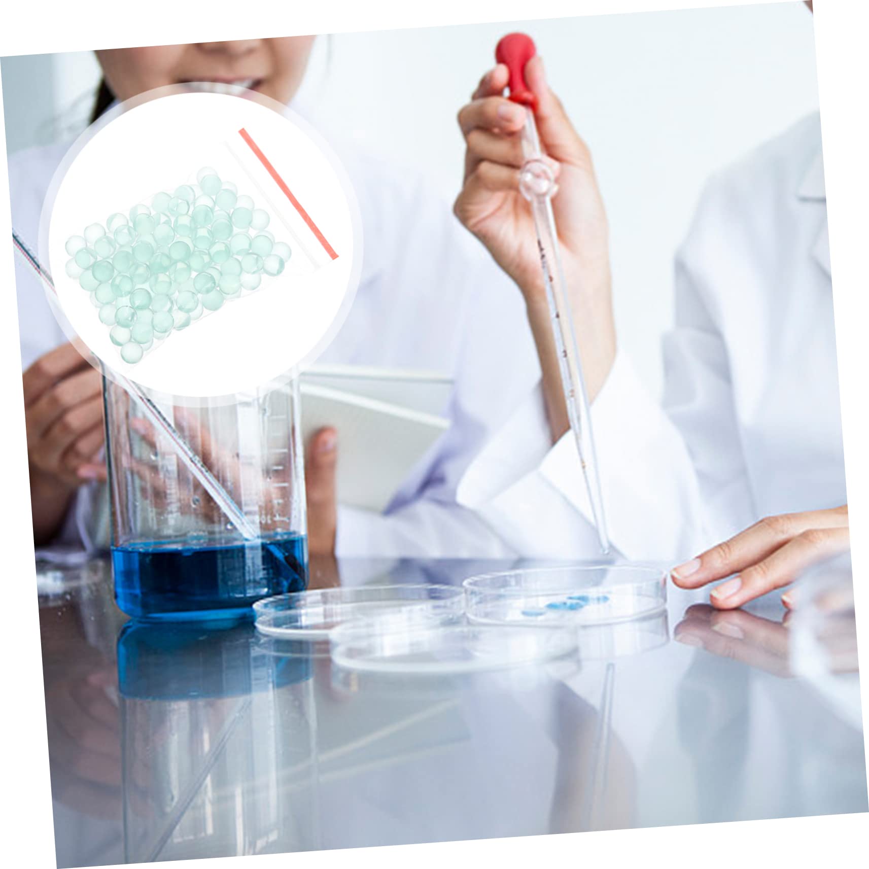 PRETYZOOM Perlas y Antiebullición Experimentales en Vidrio de Ebullición Alta de Filtración Precisión Prevención para Laboratorios Farmacéuticos