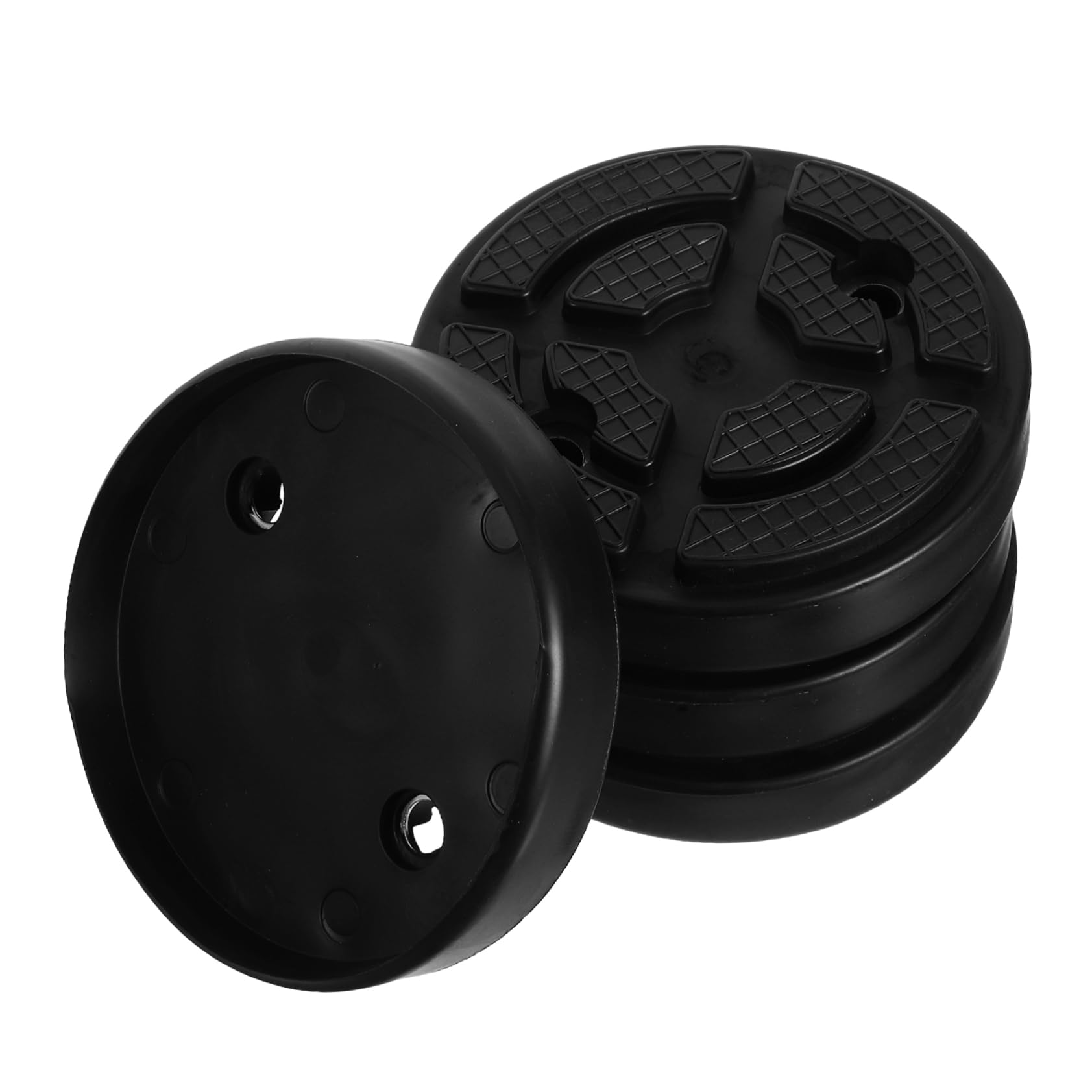 Wagenheberauflage aus Gummi, 4 Stück, 7cm Lochabstand, Schwarz